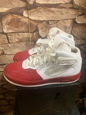 Nike Air Force 1 used size 13 White and Red